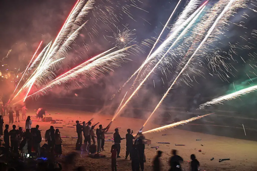 Setting off firecrackers