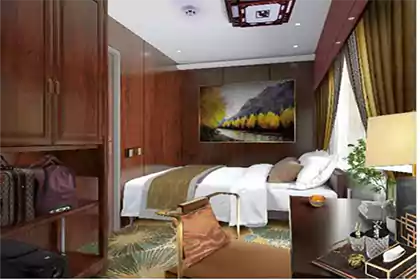 China Orient Express train golden diamond room