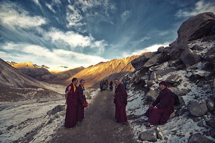Tibetan Lama Trekking at Kailash