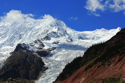 Far View of Midui Glacier